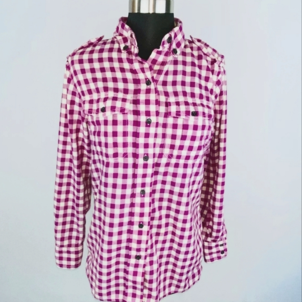 Gap Gingham Button Down Cotton Shirt Size XS